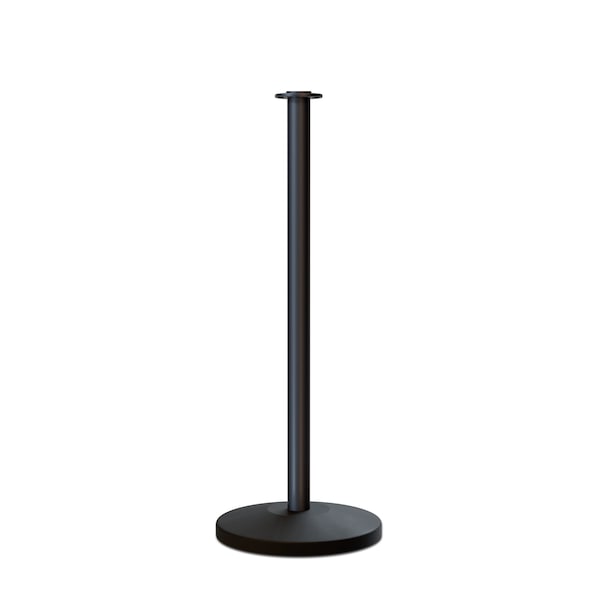 Montour Line Stanchion Post and Rope Black Post Flat Top EP400-FL-BK - main
